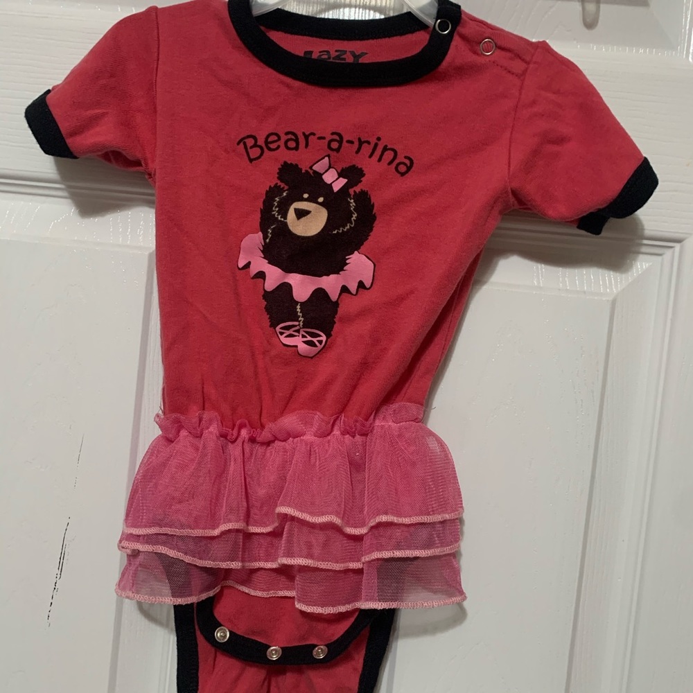 Ballerina bear tutu onesie